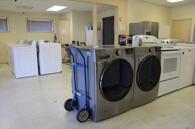 Appliance Plus front-load washer, dryer and range